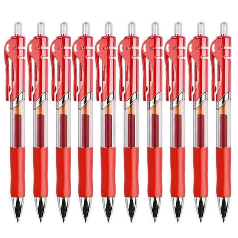 10/50 Pack Click Gel Pens 0.5mm Black/Blue/Red Refill Ink School Office Writing