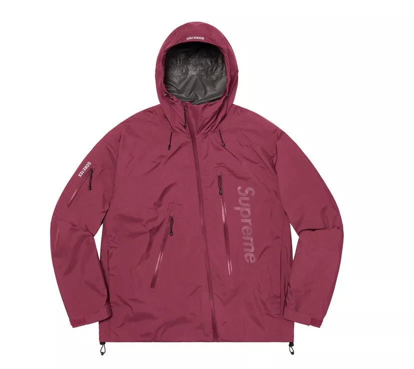 New Supreme GORE-TEX Paclite Shell Jacket Dark Red Size Medium SS21