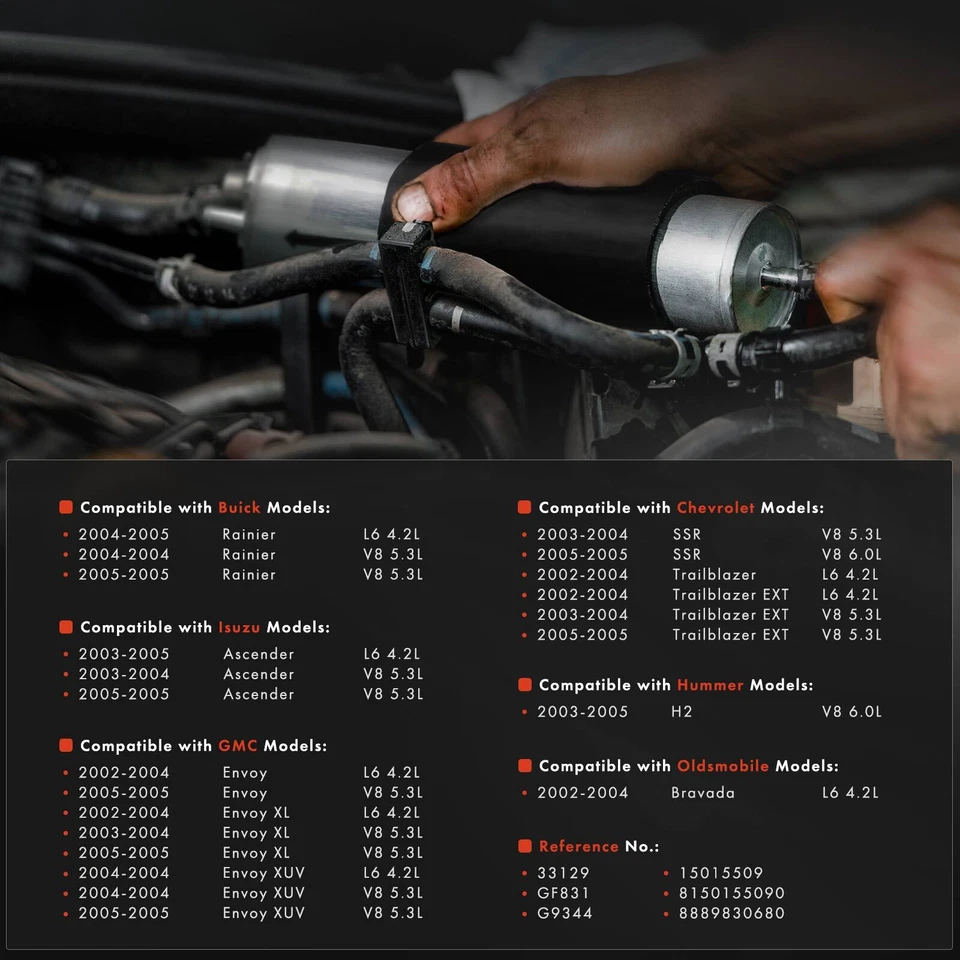 Filtro de combustible para Chevrolet Trailblazer 2002-2004 GMC Envoy 2002-2005 Buick Isuzu Foto 2 de 4