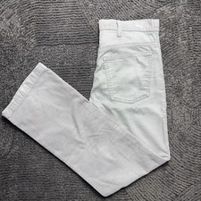 Vintage Levi's Corduroy Pants Mens 30x29 Light Gray Straight Leg USA Made