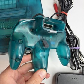 Nintendo 64 N64 Funtastic Ice Blue Console W/ Matching OEM Controller
