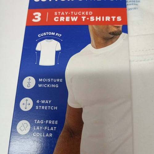 Gildan Select T-Shirt Men's Size M 38"-40" White Tag Free 4 Way Stretch 3 Tee - Picture 2 of 4