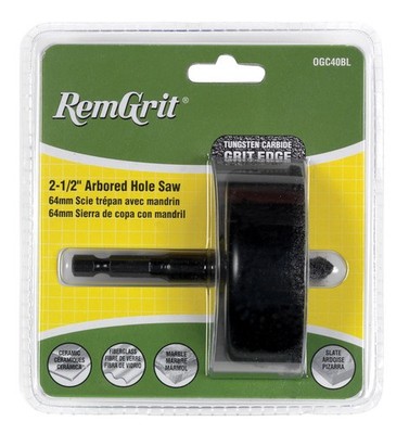 Disston E0104584 RemGrit Carbide Grit Arbored Hole Saw 2-1/2 Dia. x 7/8 L in.