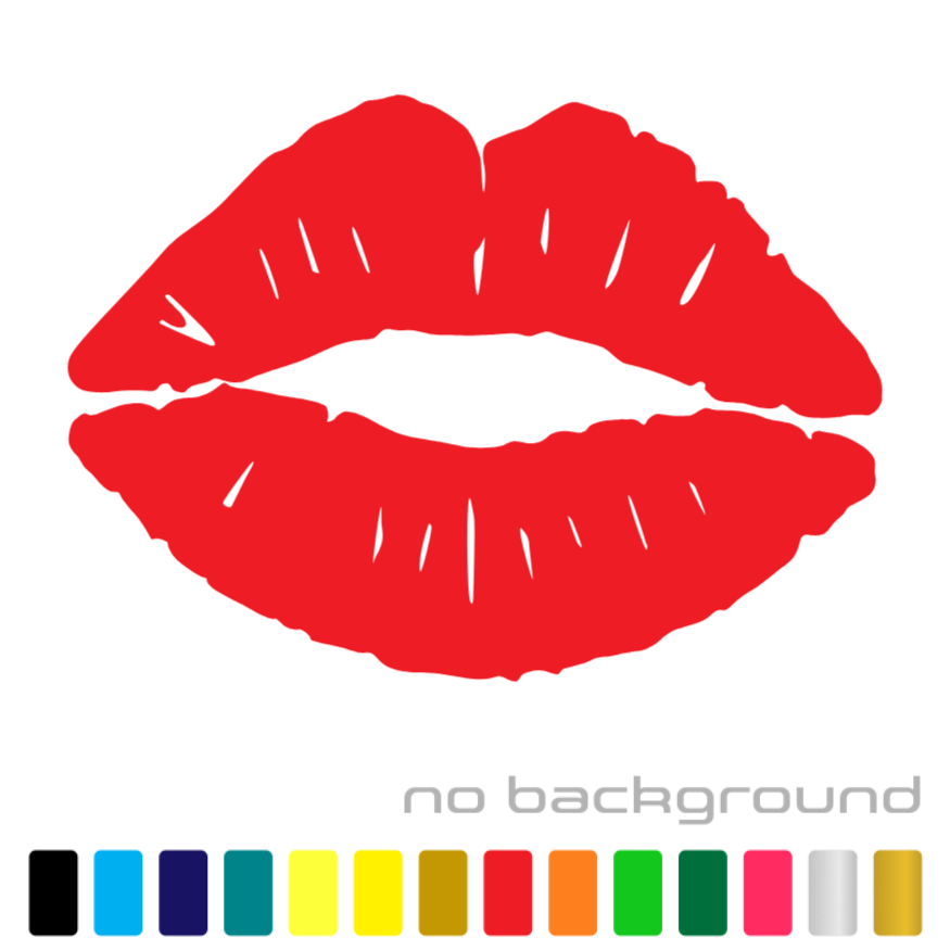 Kiss Lips Mark Vinyl Sticker Die-cut Car Decal Sexy (Color & Size
