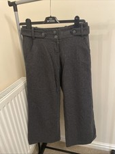 Topshop Wool Blend wide leg  Trousers. Petite Size 6 L29 VGC 