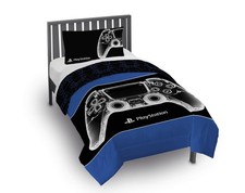 Playstation X-Ray Kids 2 Piece Blue Reversible Comforter and Pillowcase Set, Twi