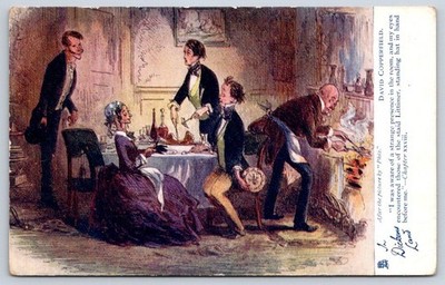 Antique UK Dickens Land Oilette David Copperfield Phiz 1908