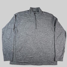 Nike Running Dri-FIT Quarter Zip Pullover Gray Long Sleeve Shirt Men's XL