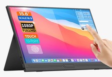 Rehish15.6" Touch Screen Portable Monitor 1920 1080 with Mini HDMI Type-C Ports
