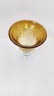 Art Glass Compote Bowl, Amber Bubble Glass, Large Centerpiece, Pedestal Vase,... — photo 2