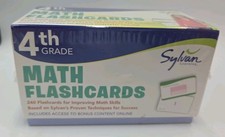 Sylvan Learning 4th Grade Math Flashcards - 240 Cards Sealed NEW