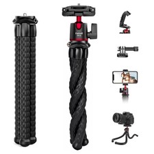 Portable Camera Tripod, Mini Flexible Stand for Phone with Cold Shoe Phone Mo...