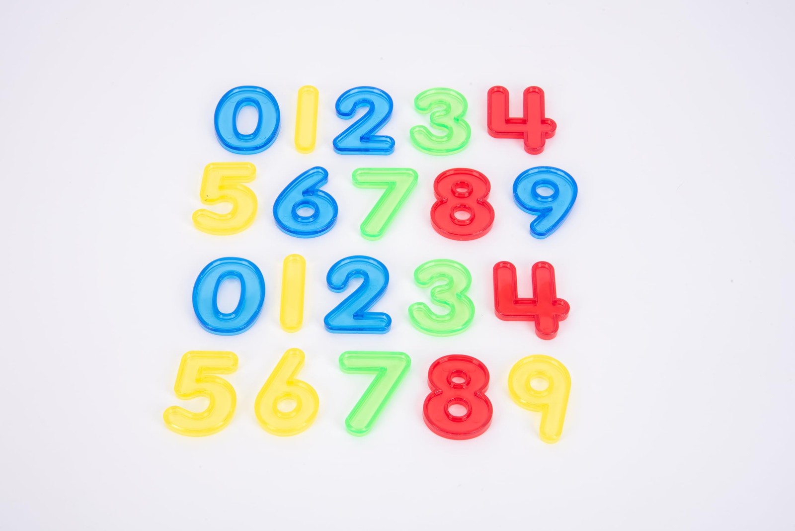 tickit Translucent Numbers – Colourful Acrylic Small, Clear (Translucent)