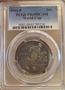 PCGS 1994-P 50C World Cup Commemorative PR69DCAM