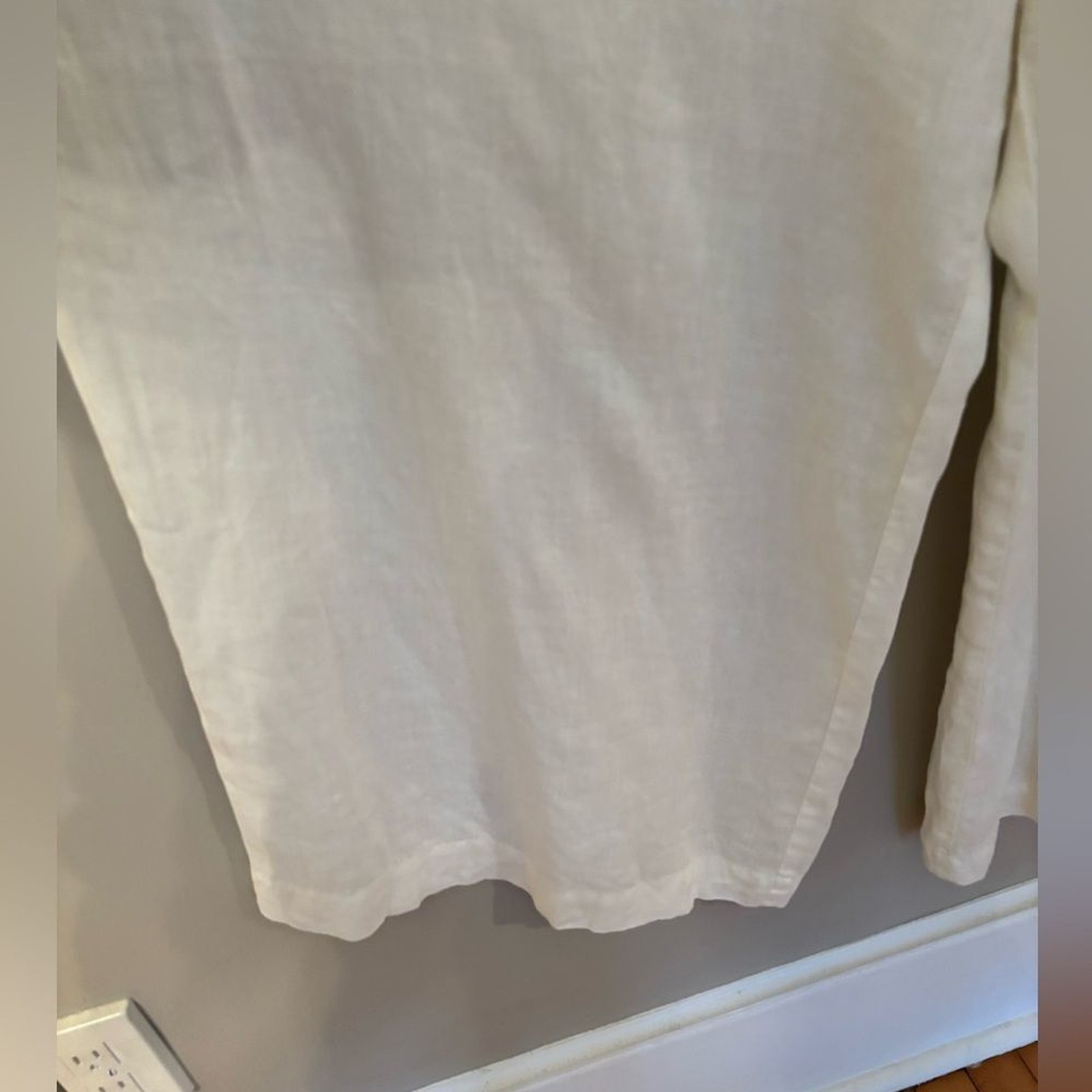 REISTOR SIZE XL2XL OFF WHITE BREAKFAST IN BED WIDE LEG 100% HEMP JUMPSUIT thumbnail 9