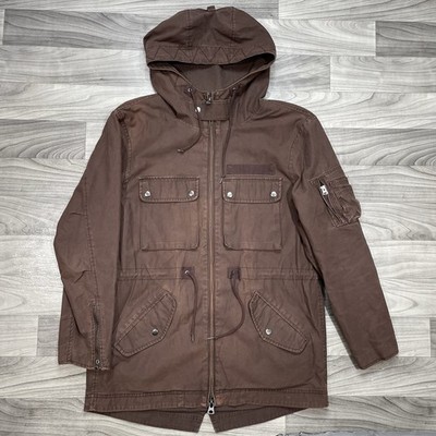 Alpha Industries M-51 FishTail Parka Mens M Brown Canvas Field Army Coat