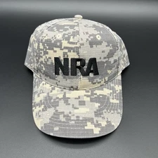 New NRA Est. 1871 Strapback Hat Digital Camo Adjustable 6 Panel Rifle Mens Green