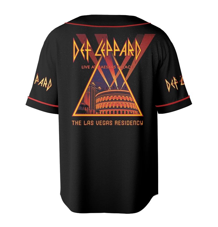 Def-Leppard Baseball Jersey, Vintage Lightning Leopard