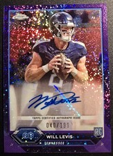 2024 Topps Chrome Will Levis Purple Speckle Auto 040/199 Titans Rookie RC