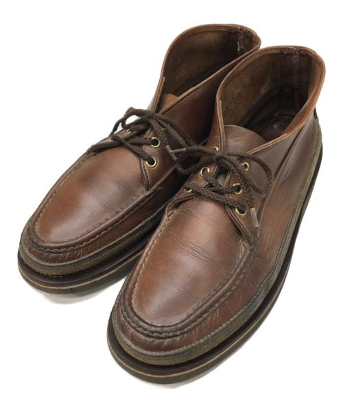 Russell Moccasin Boots Leather Brown Chukka Boots Size US9