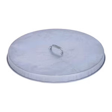 Drum Cover Steel 55 Gallon Galvanized Lid with Handle Fits Open Head Barrel