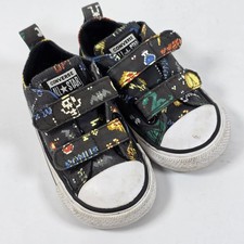 Converse All Star Low Sneakers Video Game Print Infant Toddler 5 Black Multi