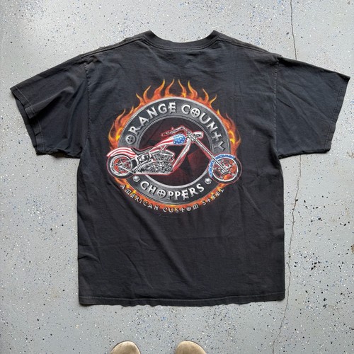 Vintage y2k 2003 Orange County Choppers American Steel T-shirt Size XL