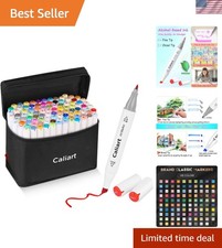 Markers, 100 Colors Dual Tip Art Markers Sketch Pens Permanent Alcohol Based,...