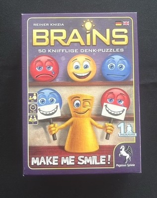 Brains 50 knifflige Denk-Puzzle Brettspiel von Pegasus Spiele vollständig