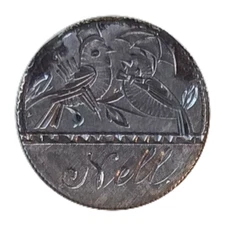 Pictorial Love Token Bird Couple Top Hat Umbrella Nell 1872 Seated Liberty Dime