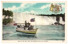 1940s Maid of the Mist Niagara Falls Canada Vintage Postcard F.H. Leslie Ltd