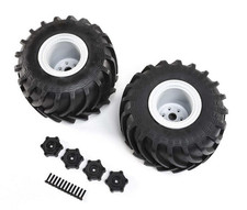 Losi Lmt 18 Monster Truck Wheels And Tires Full Set With 17mm Hubs Brand New