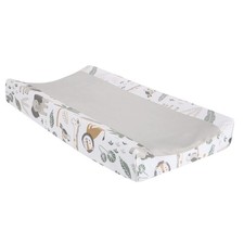 Lambs  Ivy Jungle Friends Soft, Warm  Cozy Safari Changing Pad Cover - Gray