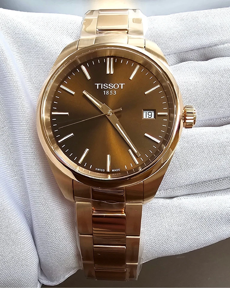 Reloj para mujer TISSOT PR 100 cuarzo 40 mm esfera marrón oro rosa T150.210.33.291.00 Foto 2 de 4