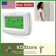 Sleek White 7-Day Programmable Thermostat with Touch Control & Smart Features