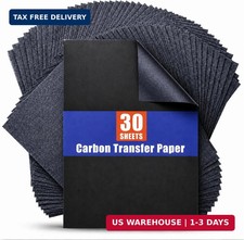 Carbon Paper for Tracing Graphite Transfer-Paper - PSLER 30 Pcs Black Graphite P