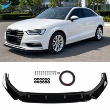 For Audi A3 Quattro 2015-2016 Abs Glossy Black Front Bumper Lip Body Kit Spoiler