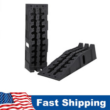 2 Pc Heavy-duty Car Ramps 12000lb Gvw Suv Truck Vehicle Auto Service Ramps 6.7