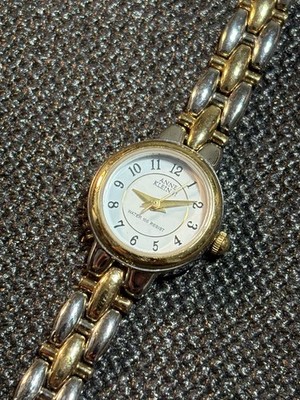 Anne Klein II Women Watch Silver/Gold Tone Ladies Untested For Parts Or Repair
