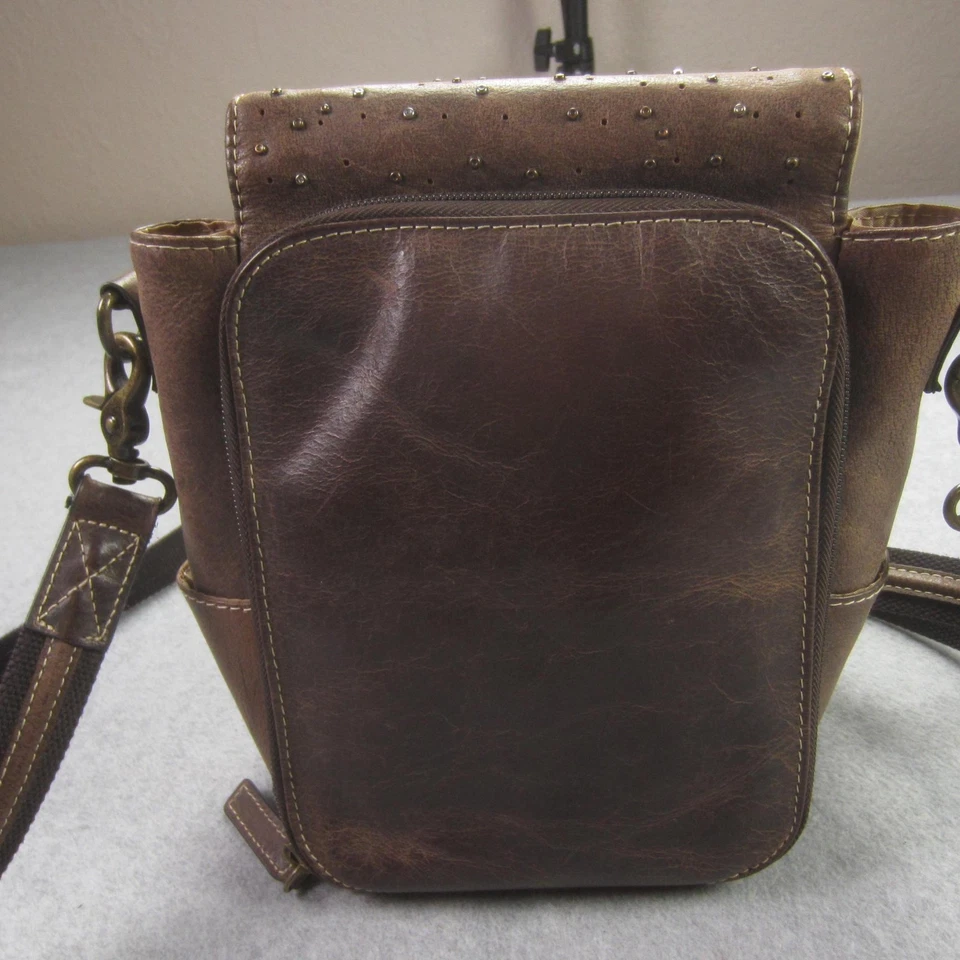 Gun Tote'n Mamas Crossbody Bag Womens Brown Leather Concealed Carry CCW Holster - Image 4 of 4