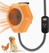 800W Dog House Heater Wall Mount 10ft Anti Bite Cord Waterproof Control Outdoor