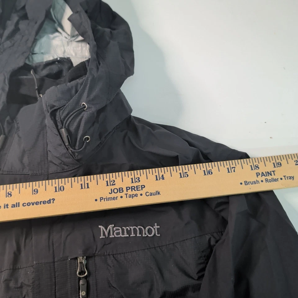 Membrain Marmot Mens Small Black Jacket Rain Ski Detachable Hood - Image 4 of 4