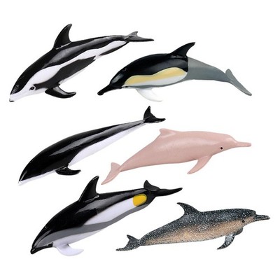6 Stück Mini Delfin Figuren Modell realistische detaillierte Actionfiguren