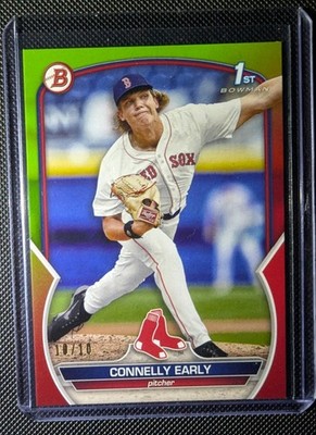 2023 Connelly Early Bowman Draft #BD-46 10/10 Red Green Gradient Red Sox