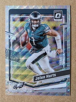 2023 Donruss Optic Jalen Hurts #158 Silver Wave Prizm Premium 272/300 Eagles
