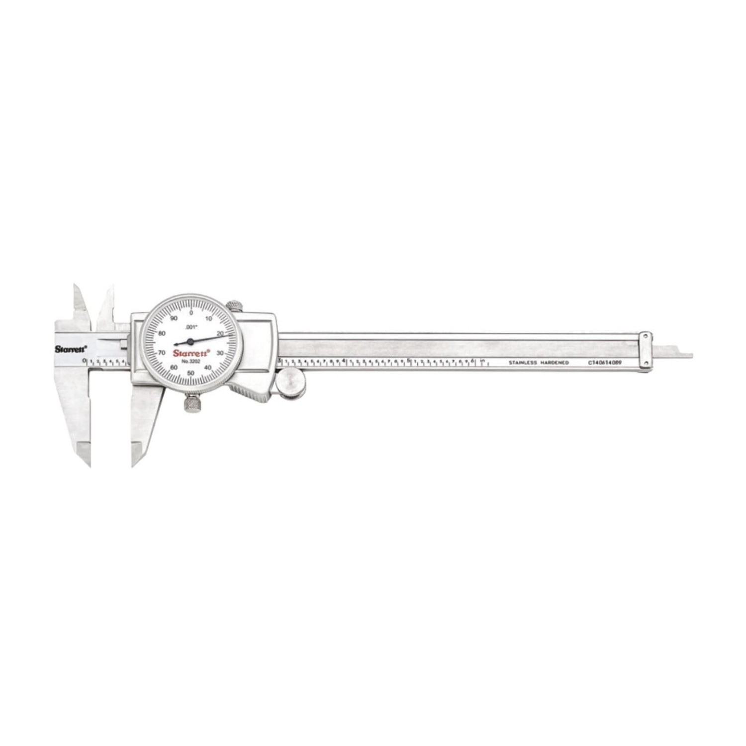 Starrett 3202-6 Dial Caliper with Adjustable Bezel and 0-6 Inch Range