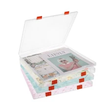 Rainmae 12"x12" Scrapbook Paper Storage, Stackable Kids Artwork Sto... Fast Ship