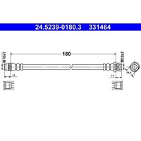 ATE 24.5239-0180.3 Bremsschlauch FüR Renault Kangoo KW0 1 FW0 1