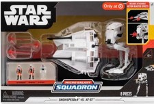 Star Wars Micro Galaxy Squadron Snowspeeder VS AT-ST  Disney Jazwares NEW