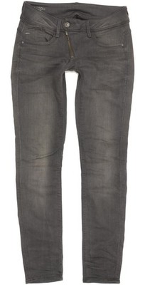 G-Star Lynn Zip Mid Damen Grau Skinny Slim Stretch Jeans W27 L30 (92721)